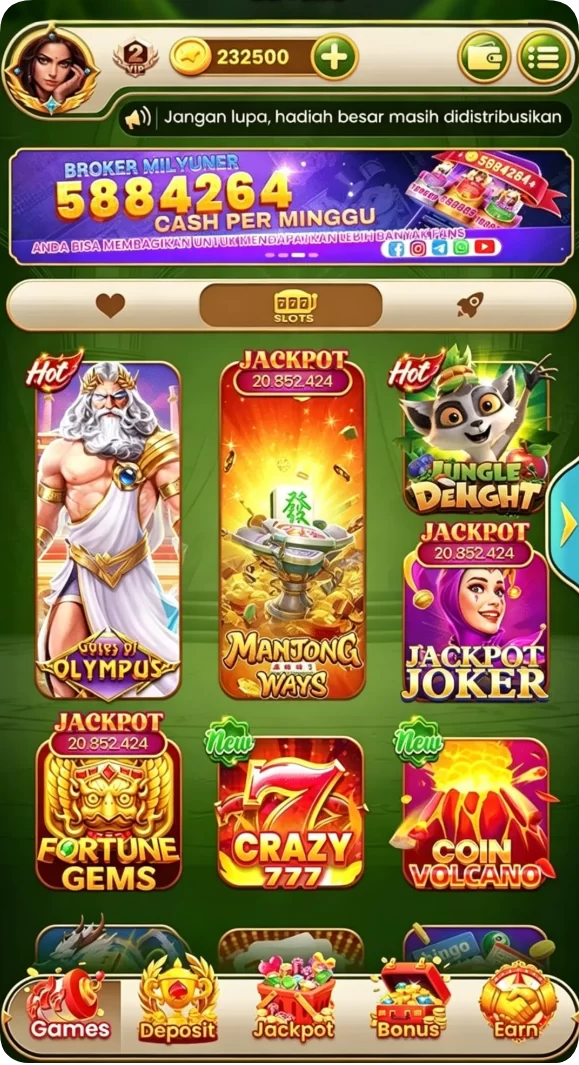 Beragam pilihan permainan menarik dalam aplikasi Aplikasi dewajp Terpercaya untuk Android.